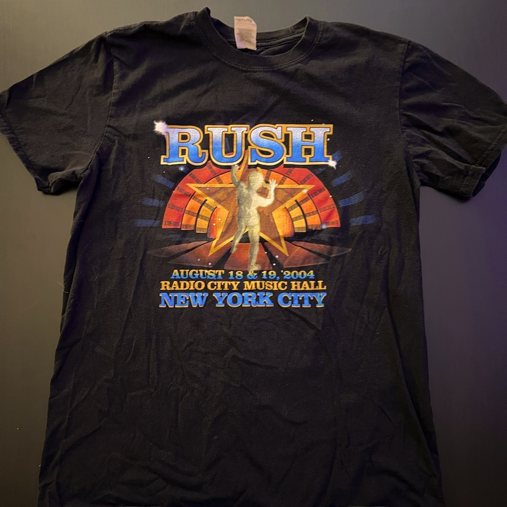 Rush Band t shirt in size medium